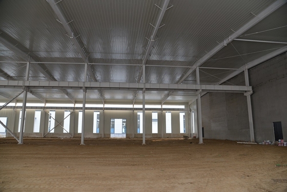 Construction de cadre en métal de lumière de structure métallique de la grande envergure Q355
