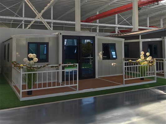 Des maisons préfabriquées modernes mobiles mobiles en acier modulaire préfabriqué