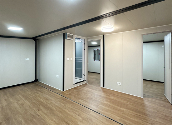 Maison de conteneurs d'expansion de brique rouge de 20 pieds