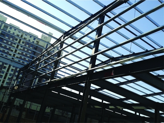 L'entrepôt de structure métallique de lumière de la grande envergure Q355 a préfabriqué
