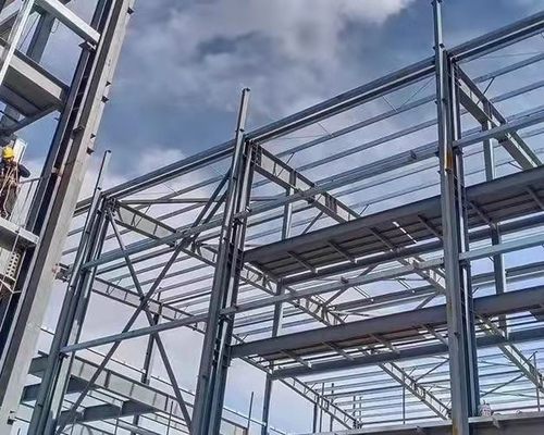 La cabine préfabriquée ignifuge de cadre en acier de bureau d'entrepôt d'OEM a préfabriqué les kits à la maison