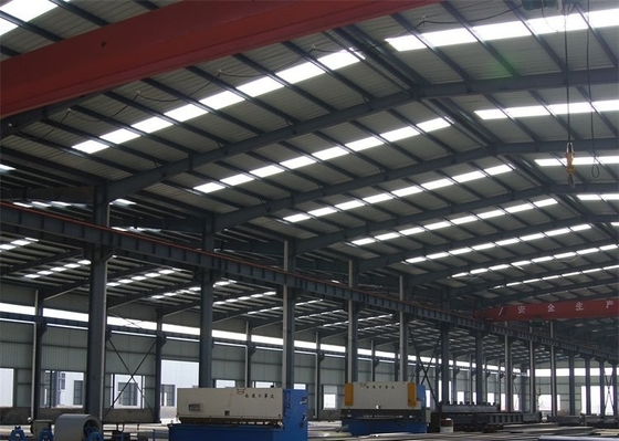 Entrepôt préfabriqué en métal de Q355B de structure métallique d'usine galvanisée à chaud d'atelier