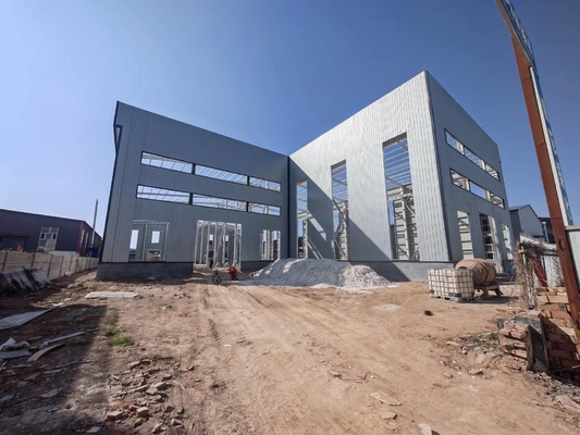 Atelier chimique industriel préfabriqué peint de structure métallique de cadre en acier