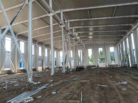 Construction en acier préfabriquée industrielle du cadre Q235 Q355 pour l'entrepôt