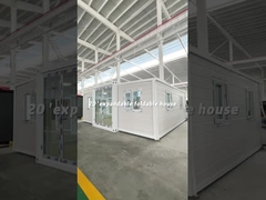 Maison de conteneurs étendue en ivoire blanche de 20 pieds avec salle de bain